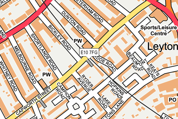 E10 7FG map - OS OpenMap – Local (Ordnance Survey)