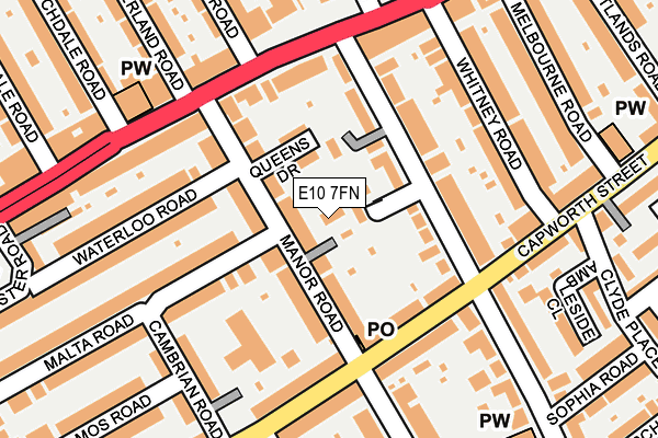 E10 7FN map - OS OpenMap – Local (Ordnance Survey)