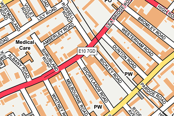 E10 7GD map - OS OpenMap – Local (Ordnance Survey)