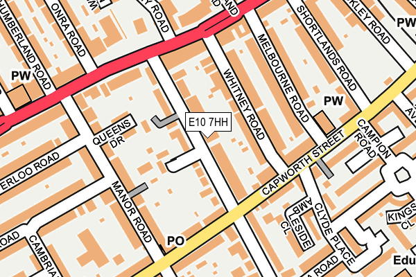 E10 7HH map - OS OpenMap – Local (Ordnance Survey)