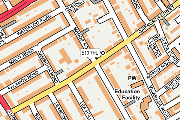 E10 7HL map - OS OpenMap – Local (Ordnance Survey)