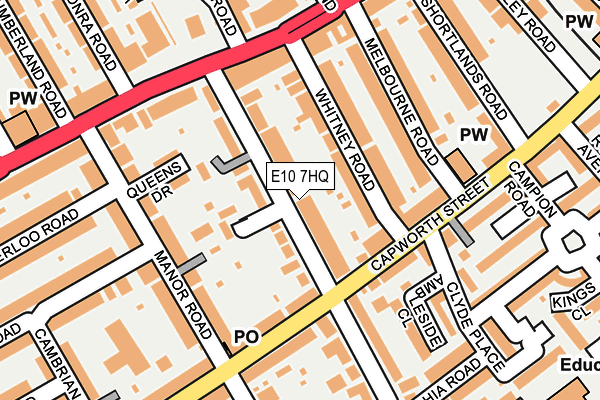 E10 7HQ map - OS OpenMap – Local (Ordnance Survey)