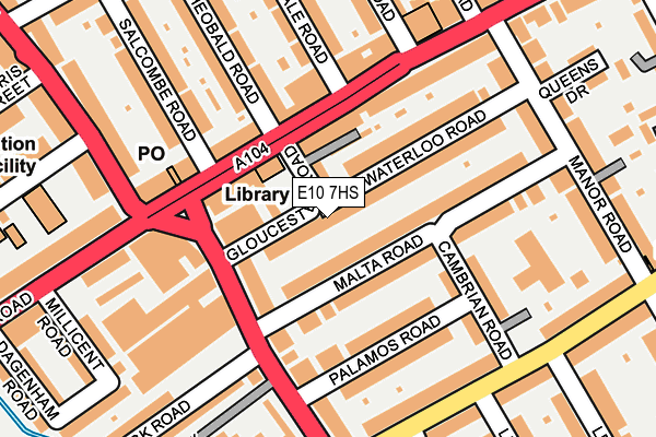 E10 7HS map - OS OpenMap – Local (Ordnance Survey)