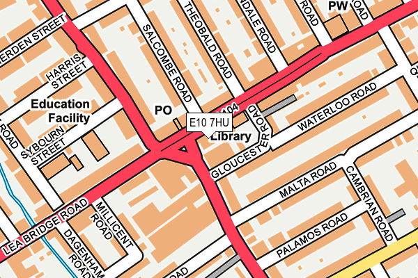 E10 7HU map - OS OpenMap – Local (Ordnance Survey)