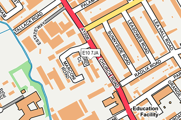 E10 7JA map - OS OpenMap – Local (Ordnance Survey)