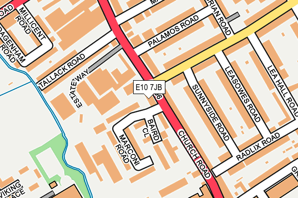 E10 7JB map - OS OpenMap – Local (Ordnance Survey)