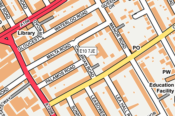 E10 7JE map - OS OpenMap – Local (Ordnance Survey)