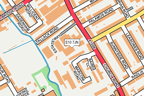 E10 7JN map - OS OpenMap – Local (Ordnance Survey)