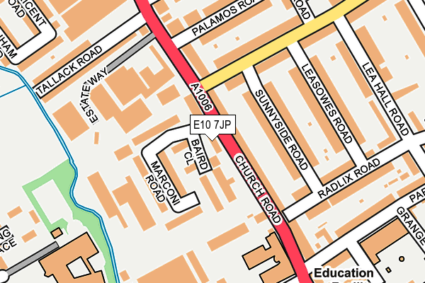 E10 7JP map - OS OpenMap – Local (Ordnance Survey)