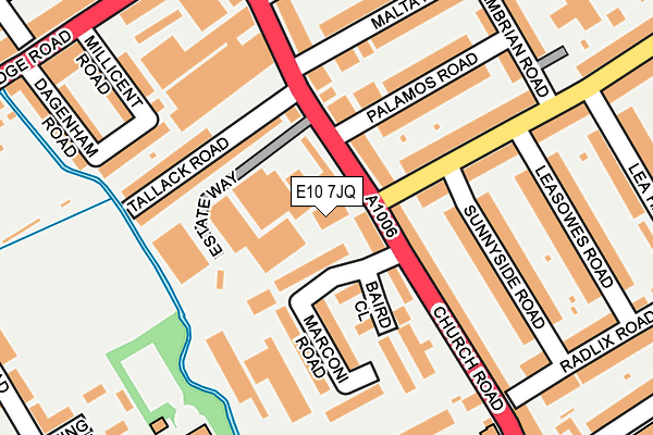 E10 7JQ map - OS OpenMap – Local (Ordnance Survey)