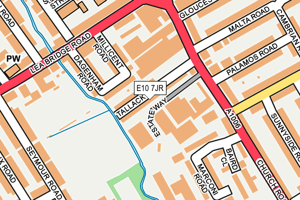 E10 7JR map - OS OpenMap – Local (Ordnance Survey)