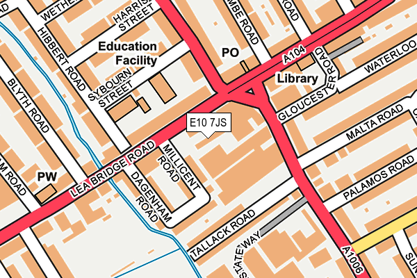 E10 7JS map - OS OpenMap – Local (Ordnance Survey)