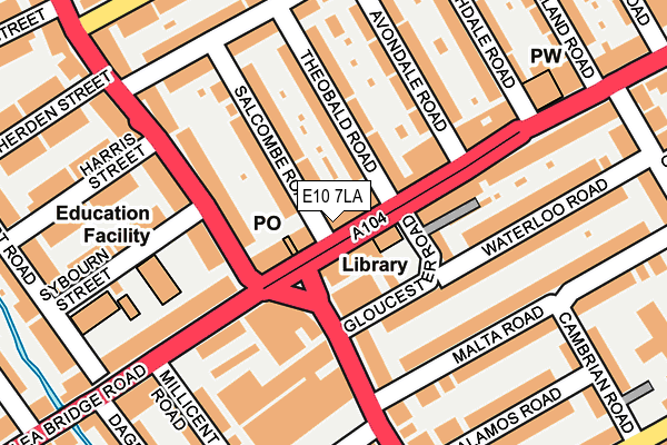 E10 7LA map - OS OpenMap – Local (Ordnance Survey)
