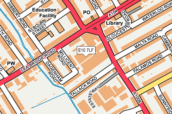 E10 7LF map - OS OpenMap – Local (Ordnance Survey)