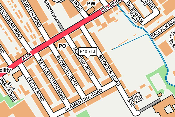 E10 7LJ map - OS OpenMap – Local (Ordnance Survey)