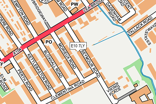 E10 7LY map - OS OpenMap – Local (Ordnance Survey)