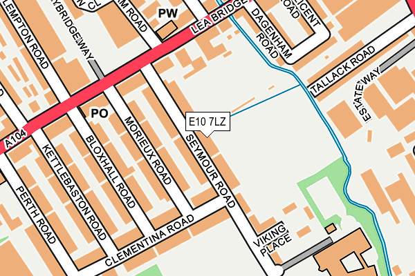 E10 7LZ map - OS OpenMap – Local (Ordnance Survey)