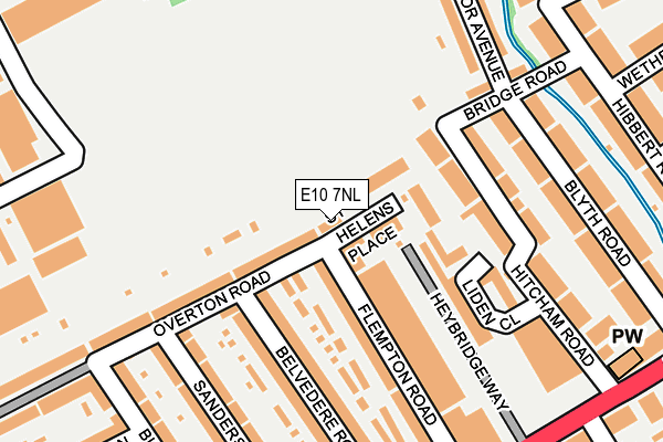 E10 7NL map - OS OpenMap – Local (Ordnance Survey)