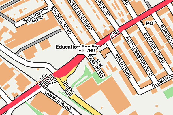 E10 7NU map - OS OpenMap – Local (Ordnance Survey)