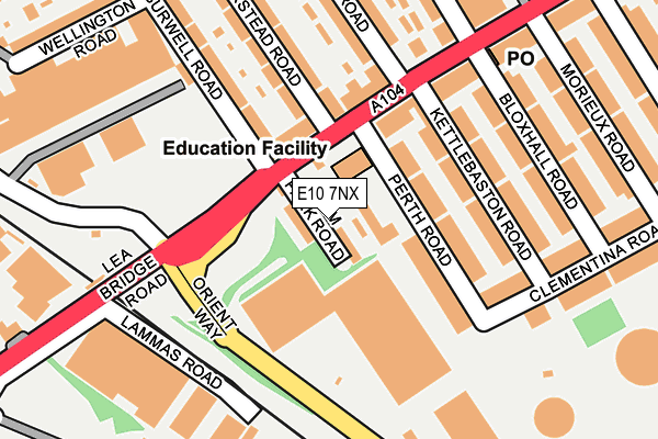 E10 7NX map - OS OpenMap – Local (Ordnance Survey)