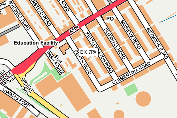 E10 7PA map - OS OpenMap – Local (Ordnance Survey)