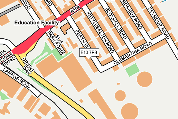 E10 7PB map - OS OpenMap – Local (Ordnance Survey)
