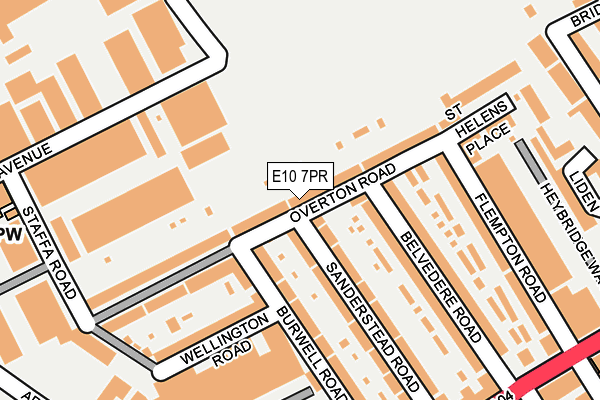 E10 7PR map - OS OpenMap – Local (Ordnance Survey)