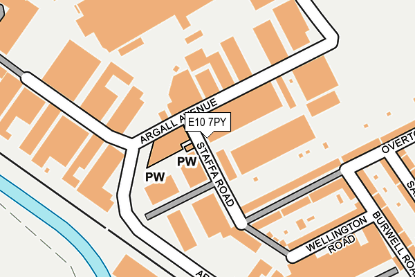 E10 7PY map - OS OpenMap – Local (Ordnance Survey)
