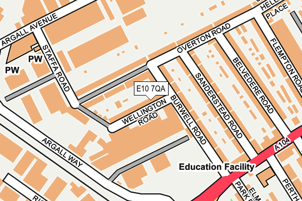 E10 7QA map - OS OpenMap – Local (Ordnance Survey)