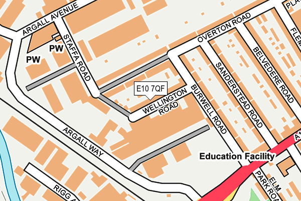 E10 7QF map - OS OpenMap – Local (Ordnance Survey)
