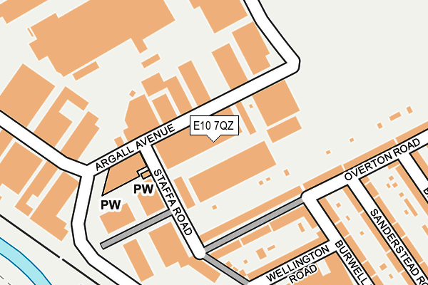 E10 7QZ map - OS OpenMap – Local (Ordnance Survey)