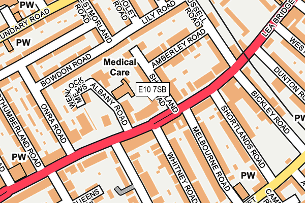 E10 7SB map - OS OpenMap – Local (Ordnance Survey)