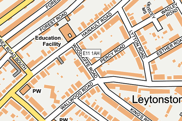 E11 1AH map - OS OpenMap – Local (Ordnance Survey)