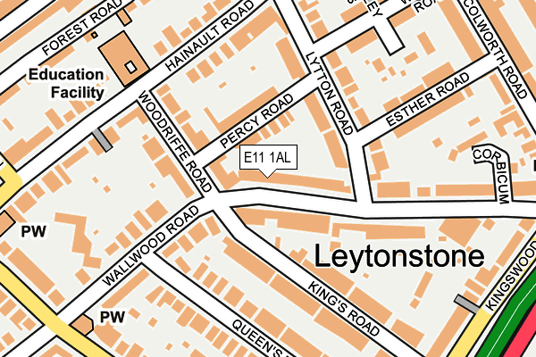 E11 1AL map - OS OpenMap – Local (Ordnance Survey)