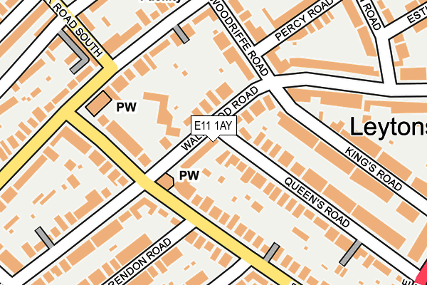 E11 1AY map - OS OpenMap – Local (Ordnance Survey)