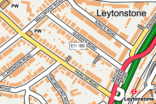 E11 1BD map - OS OpenMap – Local (Ordnance Survey)