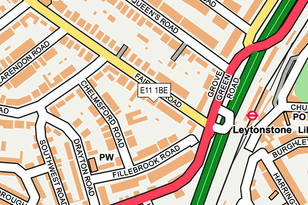 E11 1BE map - OS OpenMap – Local (Ordnance Survey)