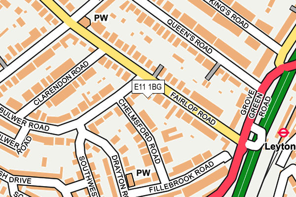 E11 1BG map - OS OpenMap – Local (Ordnance Survey)