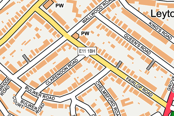 E11 1BH map - OS OpenMap – Local (Ordnance Survey)