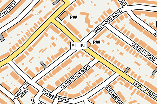 E11 1BJ map - OS OpenMap – Local (Ordnance Survey)