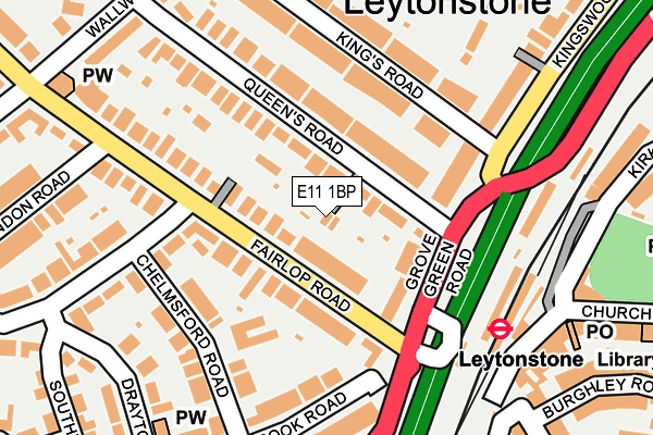 E11 1BP map - OS OpenMap – Local (Ordnance Survey)