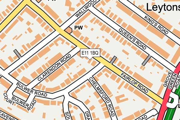 E11 1BQ map - OS OpenMap – Local (Ordnance Survey)