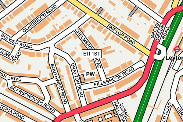 E11 1BT map - OS OpenMap – Local (Ordnance Survey)