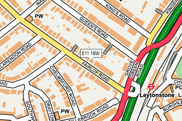 E11 1BW map - OS OpenMap – Local (Ordnance Survey)