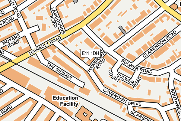 E11 1DH map - OS OpenMap – Local (Ordnance Survey)