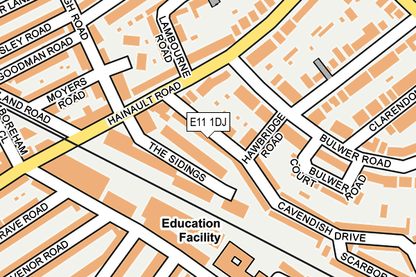 E11 1DJ map - OS OpenMap – Local (Ordnance Survey)
