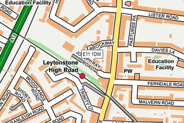 E11 1DW map - OS OpenMap – Local (Ordnance Survey)