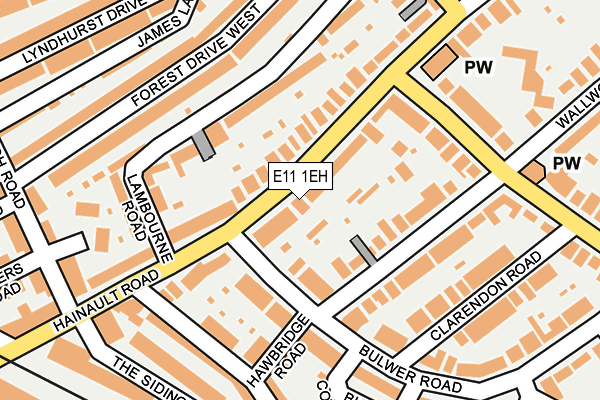 E11 1EH map - OS OpenMap – Local (Ordnance Survey)