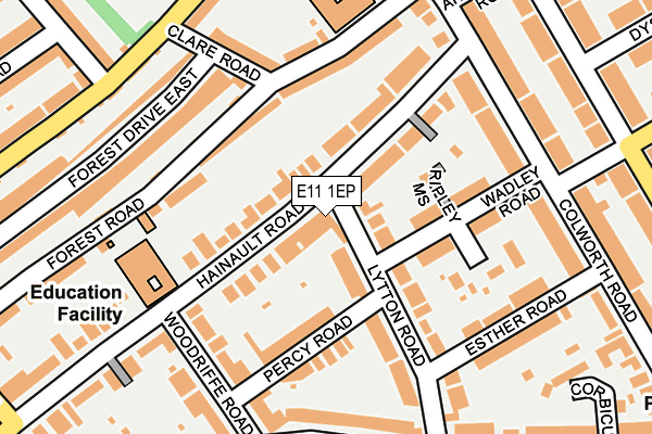 E11 1EP map - OS OpenMap – Local (Ordnance Survey)