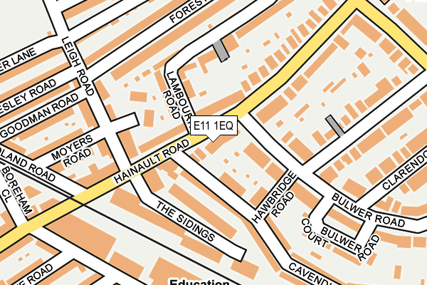 E11 1EQ map - OS OpenMap – Local (Ordnance Survey)